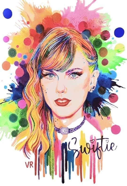 Taylor Swift - Bubble Pop style art print