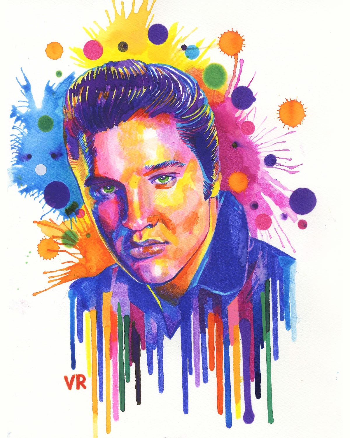 Elvis Presley - Bubble Pop style art print