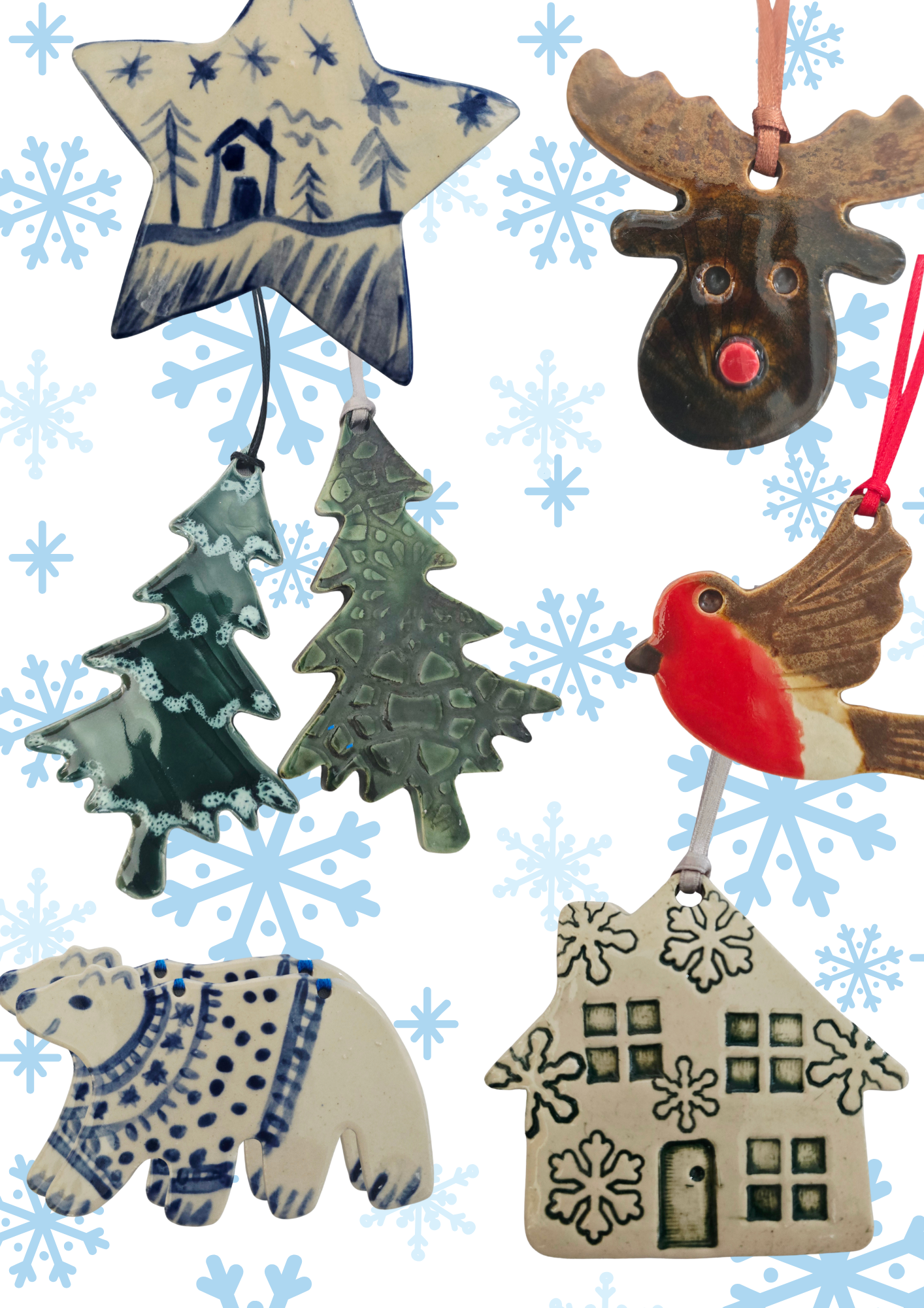 Adults (age 16+) pottery: Make Christmas decorations: Saturday 24th October: 5.30pm - 7.30pm