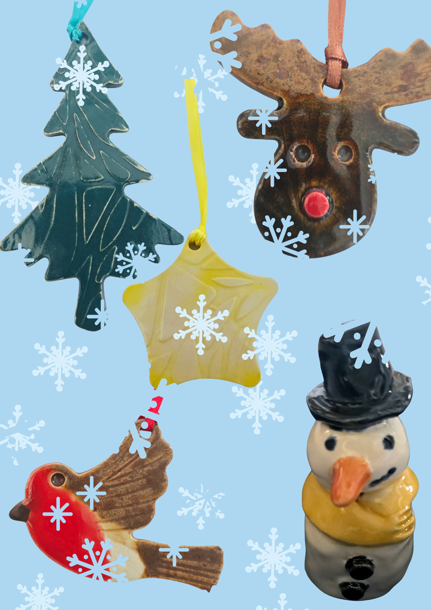 Children's (age 6+) pottery: Make Christmas decorations: Saturday 24th October: 11.30am - 1.30pm