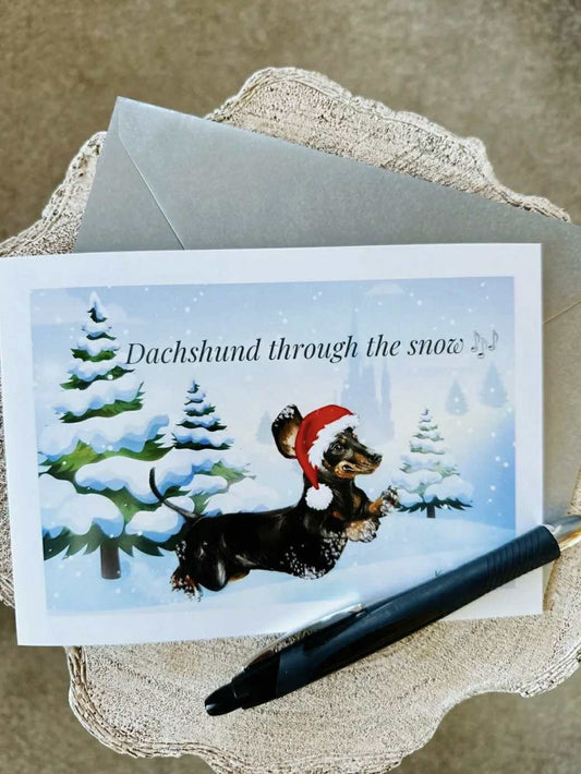 Dachshund Christmas Card