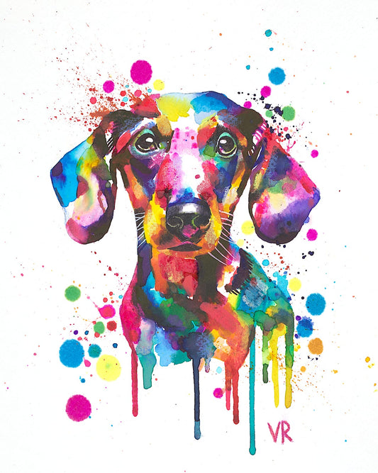 Dachshund - Bubble Pop style art print
