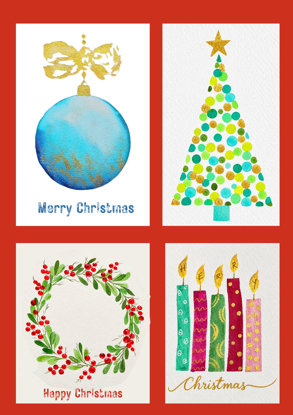 Painted Christmas card workshop (adults): Monday 16th November: 6pm - 8pm