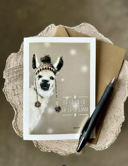 Llama Christmas Card