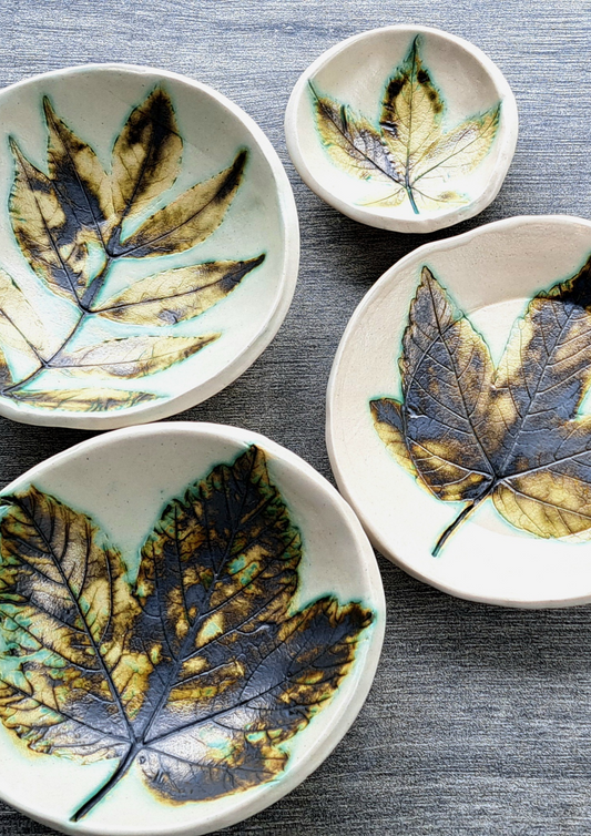 Adult (age 16+) pottery: Pressed autumn leaf bowls: Saturday 19th September: 1.30pm - 4.30pm