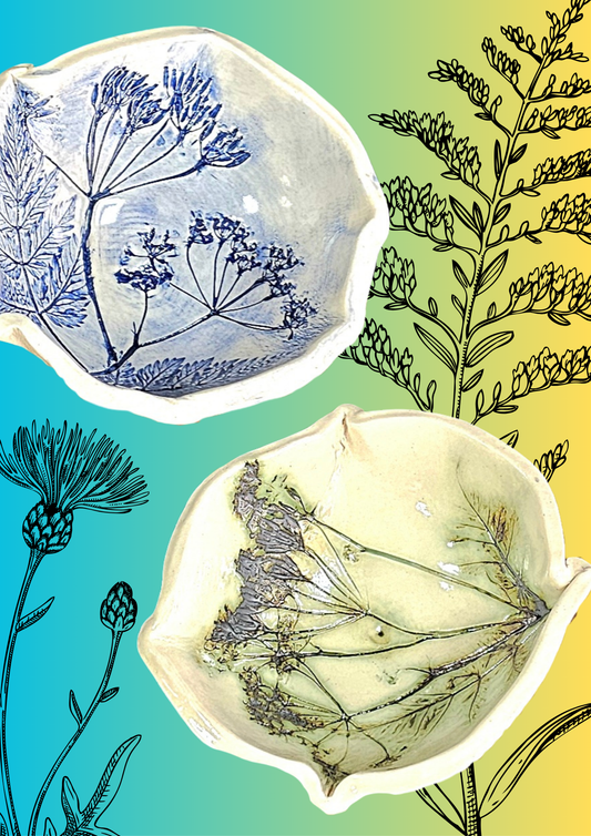 Make a ceramic pressed flower bowl - Saturday 16th May - 1pm