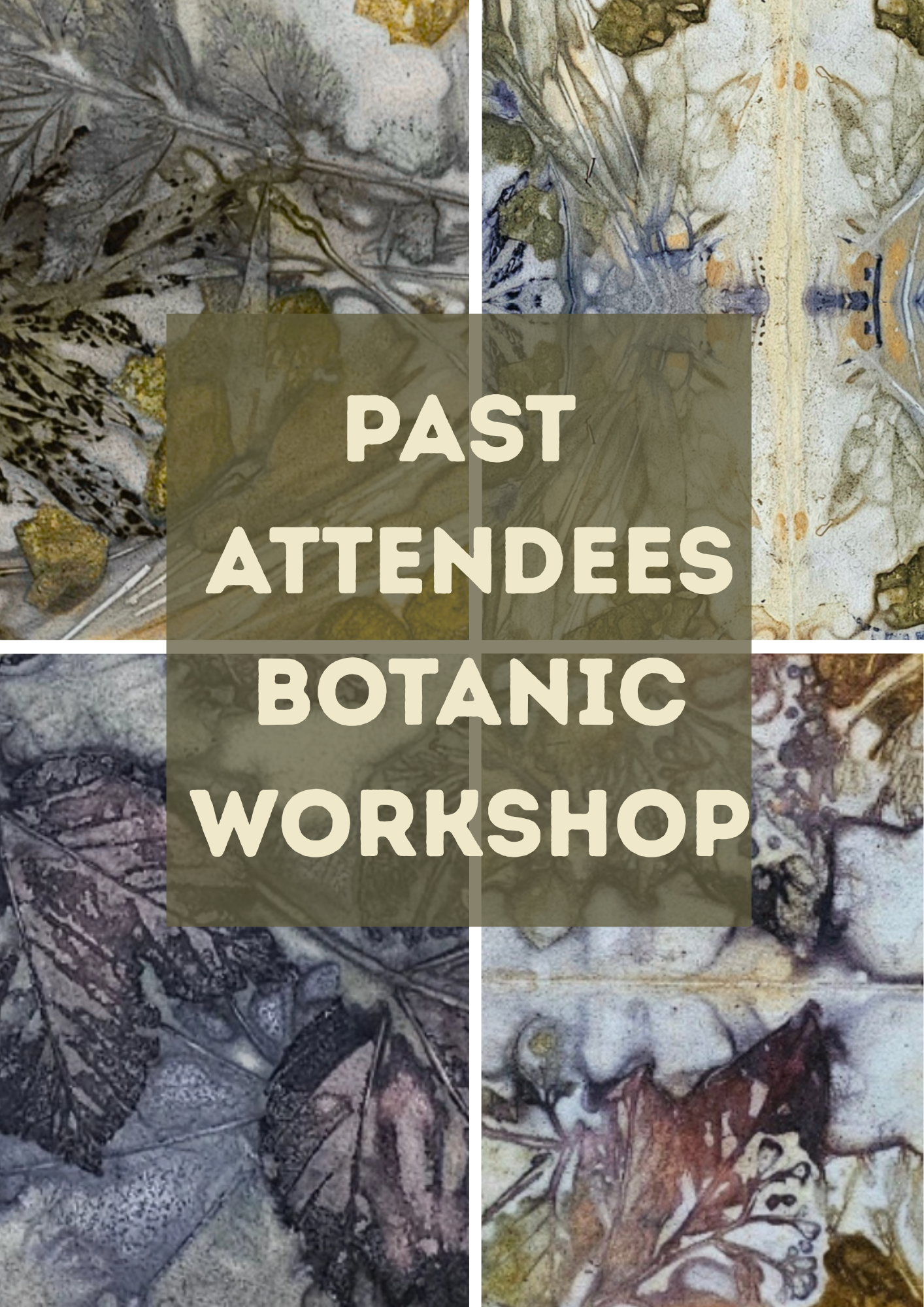 Botanical contact print workshop (past attendees): Thursday 17th September: 6pm - 9pm
