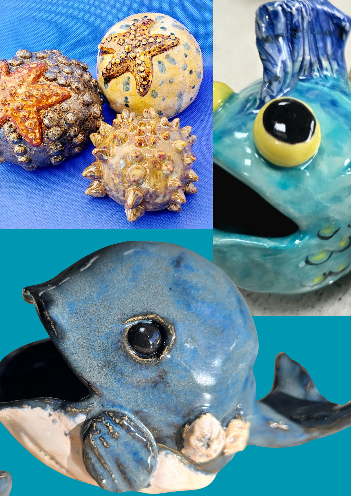 Adult (age 16+) pottery: Make a sea creature: Sunday 6th September: 1.30pm - 4.30pm
